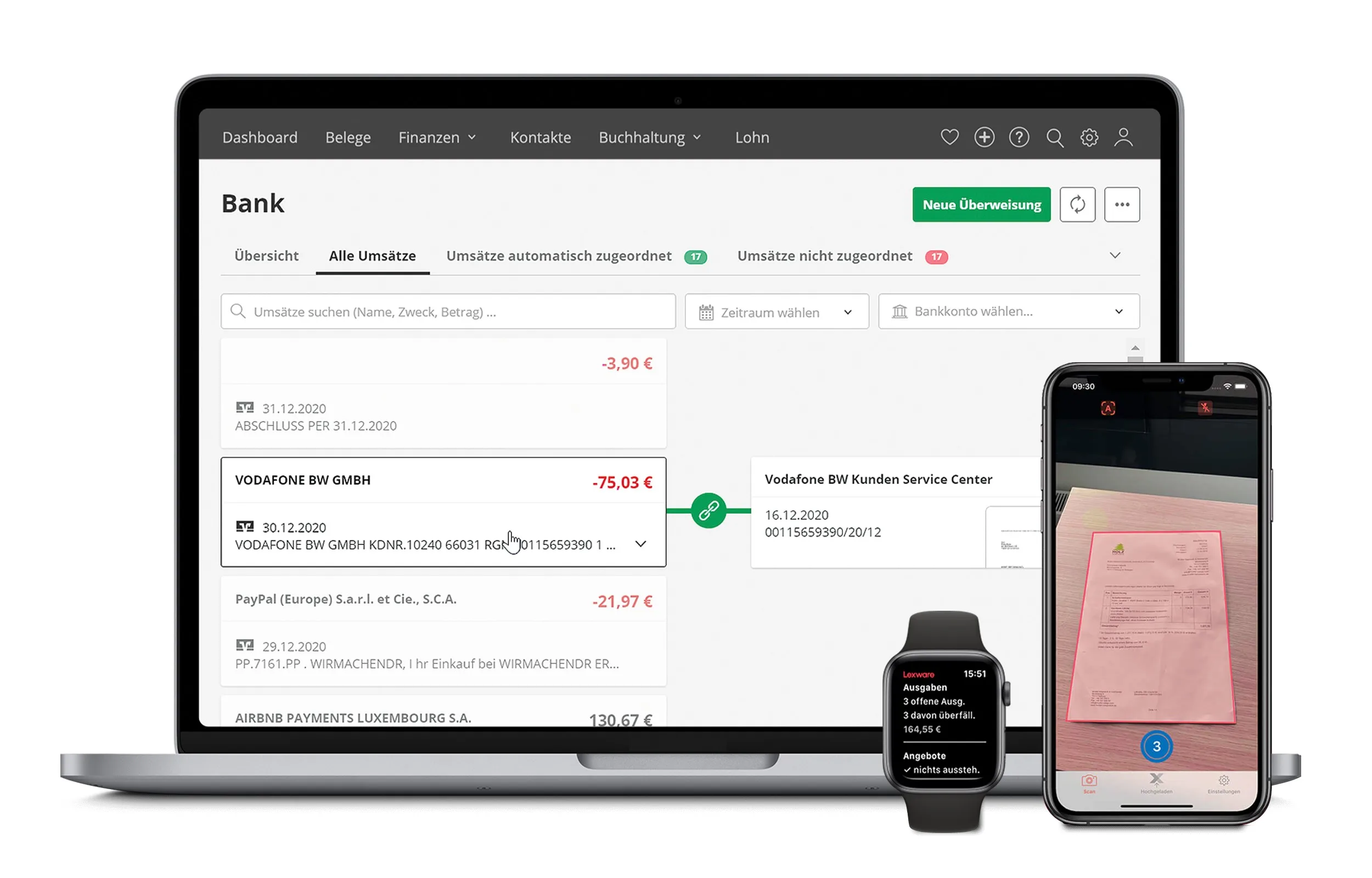 Lexware Office auf verschiedenen Geräten