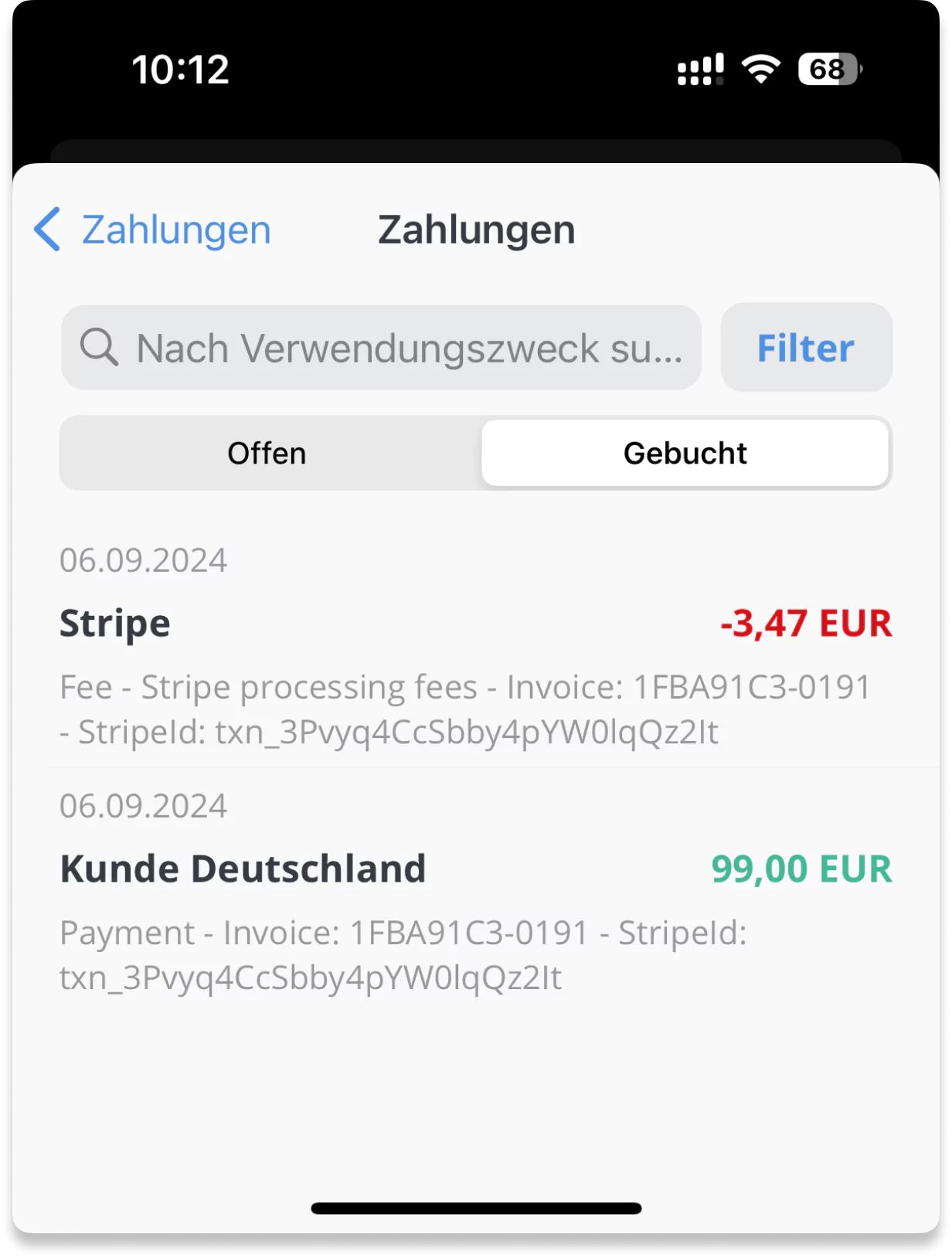 zahlungen